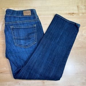 American Eagle stretch artist crop jeans size 4
